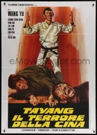 3w409 TAYANG IL TERRORE DELLA CINA Italian 1p 1973 great Aller kung fu art of the terror of China!