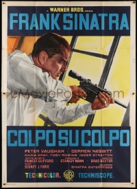 3w164 NAKED RUNNER Italian 2p 1967 Frank Sinatra, different sniper artwork by Giuliano Nistri!