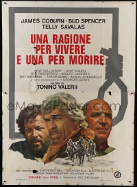 3w177 REASON TO LIVE, A REASON TO DIE Italian 2p 1972 Savalas, Coburn & Spencer, Casaro noose art!