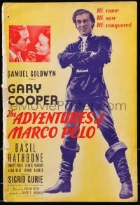 3w011 ADVENTURES OF MARCO POLO pressbook 1937 Gary Cooper, Sigrid Gurie, John Ford, very rare!