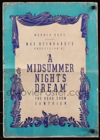 3w059 MIDSUMMER NIGHT'S DREAM pressbook 1935 James Cagney & top stars, Dieterle, Shakespeare!