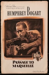 3w066 PASSAGE TO MARSEILLE pressbook 1944 Humphrey Bogart escapes Devil's Island to fight Nazis!