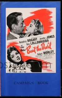 3w002 BEAT THE DEVIL English pressbook 1953 Humphrey Bogart, sexy Gina Lollobrigida, Jennifer Jones