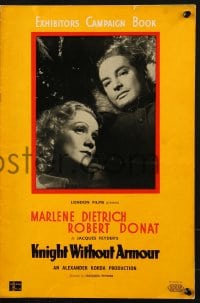 3w001 KNIGHT WITHOUT ARMOR English pressbook 1937 Marlene Dietrich, Donat, rare country of origin!