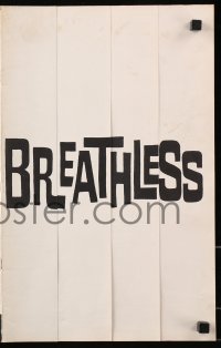 3w008 A BOUT DE SOUFFLE pressbook 1961 Jean-Luc Godard, Breathless, Jean Seberg, Jean-Paul Belmondo
