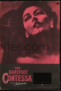 3w014 BAREFOOT CONTESSA die-cut pressbook 1954 Humphrey Bogart, great artwork of sexy Ava Gardner!