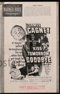 3w054 KISS TOMORROW GOODBYE pressbook 1950 James Cagney is hotter than he was in White Heat!