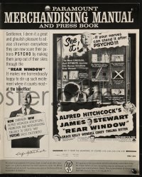 3w069 REAR WINDOW pressbook R1962 Alfred Hitchcock classic, voyeur Jimmy Stewart, sexy Grace Kelly!