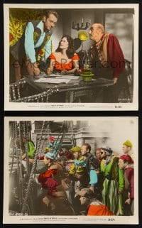 3x147 PIRATES OF TRIPOLI 2 color 8x10 stills 1954 swashbuckler Paul Henreid & queen Patricia Medina!
