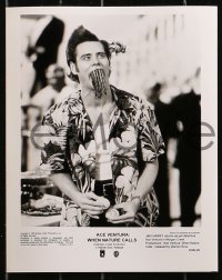 3x768 ACE VENTURA WHEN NATURE CALLS 4 8x10 stills 1995 great images of wacky Jim Carrey and animals!