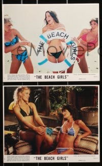 3x028 BEACH GIRLS 8 8x10 mini LCs 1982 sexy images of Debra Blee, Val Kline, teens, sex & drugs!