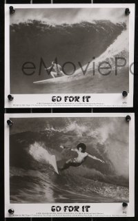 3x658 GO FOR IT 6 8x10 stills 1976 cool surfing, skiing & hang gliding images!