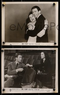 3x828 NO TIME FOR COMEDY 4 8x10.25 stills R1954 Guy with a Grin, James Stewart, Rosalind Russell!