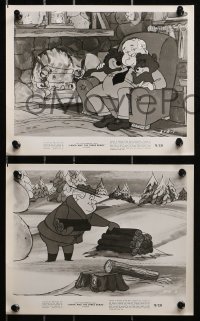 3x757 SANTA & THE THREE BEARS 5 8x10 stills 1970 Christmas cartoon, cute Holiday artwork!