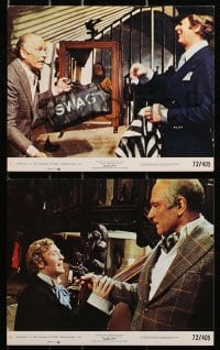 3x099 SLEUTH 7 8x10 mini LCs 1972 Laurence Olivier & Michael Caine, from Anthony Shaffer play!