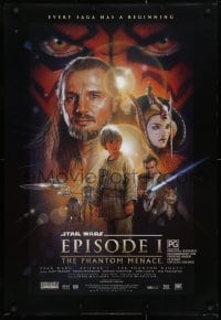 3y055 PHANTOM MENACE style B DS Aust 1sh 1999 George Lucas, Star Wars Episode I, art by Drew Struzan