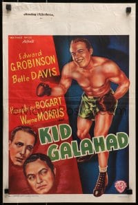 3y322 KID GALAHAD Belgian R1950s Curtiz, Humphrey Bogart and Edward G. Robinson, ultra-rare!