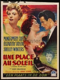 3y340 PLACE IN THE SUN Belgian 1951 Montgomery Clift, Elizabeth Taylor, Shelley Winters, different!