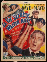 3y349 SECRET LIFE OF WALTER MITTY Belgian 1947 Danny Kaye & Virginia Mayo in James Thurber story!