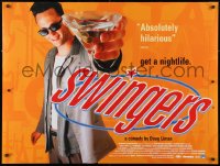 3y116 SWINGERS DS British quad 1997 partying Vince Vaughn with martini, directed by Doug Liman!