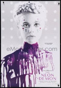 3y030 NEON DEMON teaser Canadian 1sh 2016 Elle Fanning covered in paint, Nicolas Winding Refn!