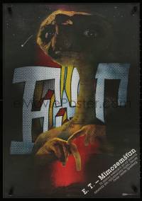 3y128 E.T. THE EXTRA TERRESTRIAL Czech 23x32 1984 Spielberg, great different art by Zdenek Ziegler!