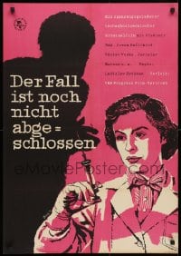 3y215 CASE IS NOT YET CLOSED East German 23x33 1958 Pripad jeste nekonci, woman w/syringe by Rosie!