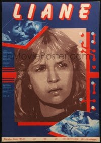 3y260 LIANE East German 16x23 1987 close-up and inset images of Arianne Borbach in the title role!