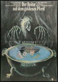 3y278 VSADNIK NA ZOLOTOM KONE East German 16x23 1981 super cool Van der Borghs art of witch!