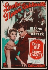 3y001 LOVE ME OR LEAVE ME Finnish 1956 different art of Doris Day as Ruth Etting, James Cagney!