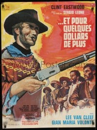 3y452 FOR A FEW DOLLARS MORE French 23x31 1966 Sergio Leone, Tealdi art of Clint Eastwood!