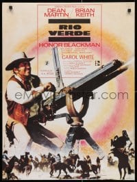 3y470 SOMETHING BIG French 23x31 1972 cool image of Dean Martin w/giant gatling gun, Brian Keith