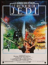 3y521 RETURN OF THE JEDI French 15x21 1983 George Lucas classic, different Michel Jouin sci-fi art!
