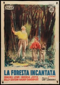 3y869 ENCHANTED FOREST Italian 1sh 1948 Edmund Lowe, Brenda Joyce, William Davenport, Olivetti!