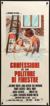3y893 CONFESSIONS OF A WINDOW CLEANER Italian locandina 1975 every window cleaner's fantasy!