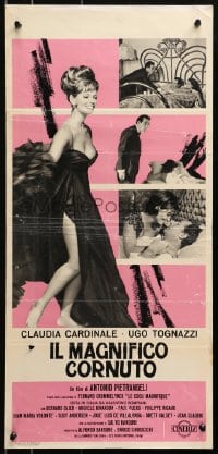 3y924 MAGNIFICENT CUCKOLD Italian locandina 1965 sexy Claudia Cardinale in skimpy dress!