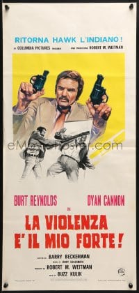 3y941 SHAMUS Italian locandina 1973 private detective Burt Reynolds is a pro that never misses!