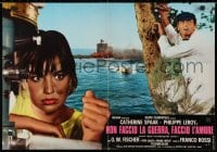 3y969 MAKE LOVE NOT WAR Italian 18x27 pbusta 1966 sexy Catherine Spaak, directed by Franco Rossi!