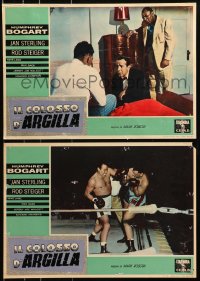 3y998 HARDER THEY FALL group of 3 Italian 13x19 pbustas 1958 Humphrey Bogart, different boxing!