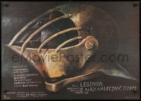 3y415 VASILIY BUSLAEV Polish 27x37 1983 cool Wiktor Sadowski art of bird in knight's helmet!
