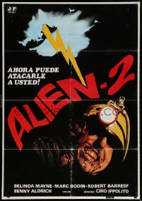 3y643 ALIEN 2 Spanish 1980 Italian sci-fi ripoff unrelated to first Alien, wacky monster image!