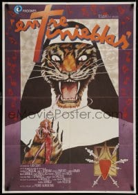3y666 DARK HABITS Spanish 1983 Pedro Almodovar's Entre Tinieblas, wild tiger nun art by Zulueta!