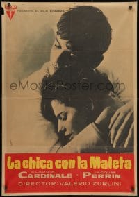 3y678 GIRL WITH A SUITCASE Spanish 1961 close-up of Claudia Cardinale & Jacques Perrin!