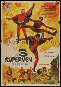 3y738 SUPERMEN Spanish 1970 artwork of wacky super hero George Martin & sexy Amazon women!