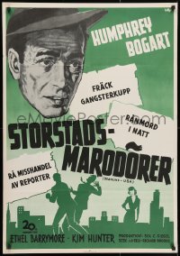 3y032 DEADLINE-U.S.A. Swedish 1952 newspaper editor Humphrey Bogart, best journalism movie ever!