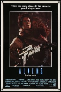 3z508 ALIENS int'l 1sh 1986 James Cameron sci-fi sequel, Weaver as Ripley carrying Carrie Henn!