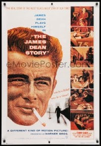 3z250 JAMES DEAN STORY 26x38 German commercial poster 1990s smoking artwork, was he a Rebel or a Giant?