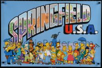 3z255 SIMPSONS 22x34 commercial poster 2003 Homer, Marge, Bart, Lisa, Maggie & top characters!
