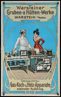 3z260 WARSTEINER GRUBEN & HUTTEN-WERKE 23x36 Czech commercial poster 1981 from the 1910s poster!