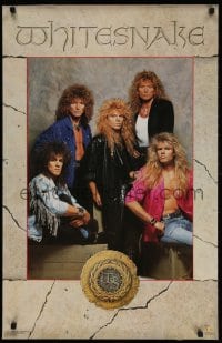 3z261 WHITESNAKE 22x35 commercial poster 1987 title album, great portrait of big hair band!